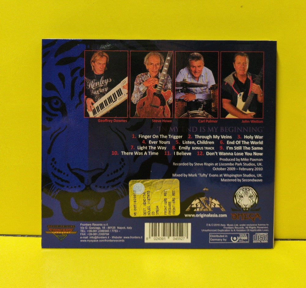 Asia - Omega - 2010 - FR CD 455 - Used - VG++ - CDs - Italy Import - Digipak Case