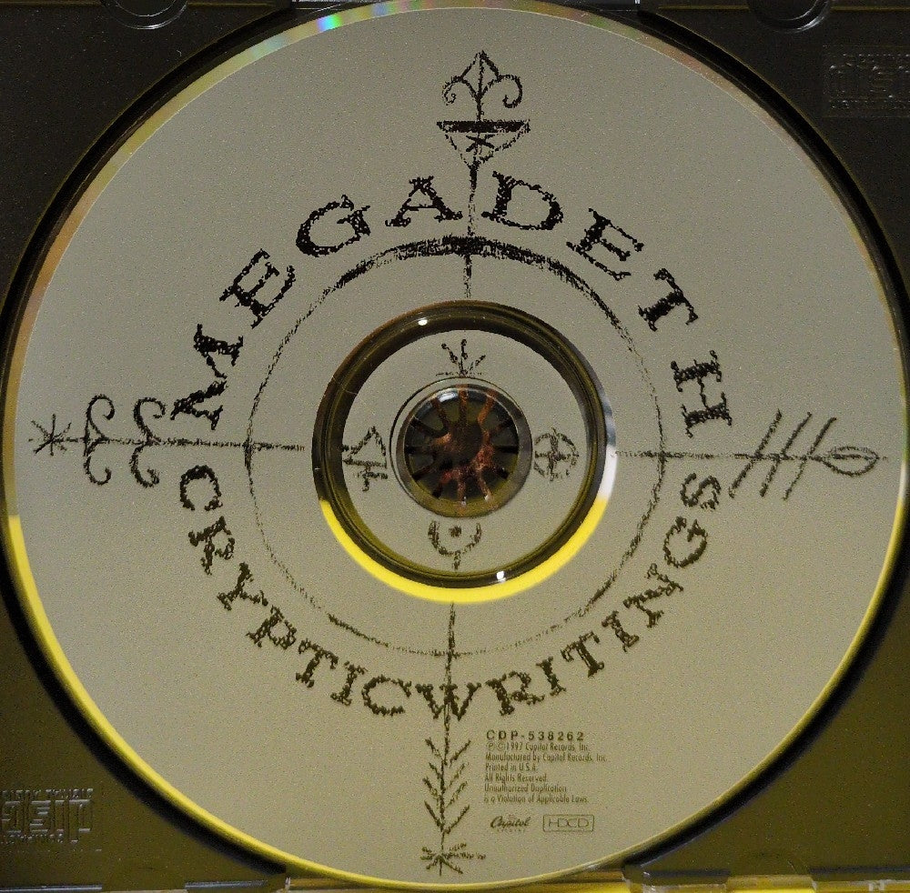 Megadeth - Cryptic Writings - 1997 - CDP 538262 - Used - VG++ - CDs - HDCD