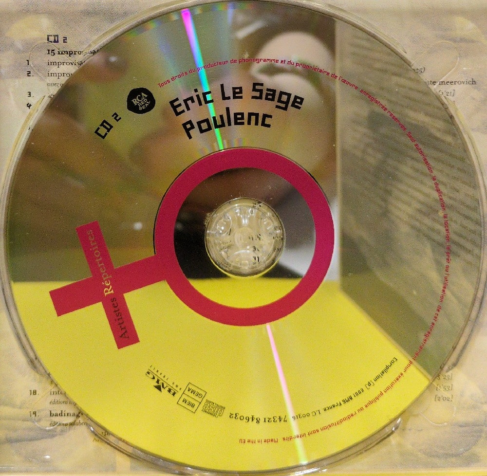Éric Le Sage + Poulenc - Œuvres Pour Piano / Piano Works - 2001 - 74321 846 032 - Used - VG++ - CDs - 2xCD - European Import