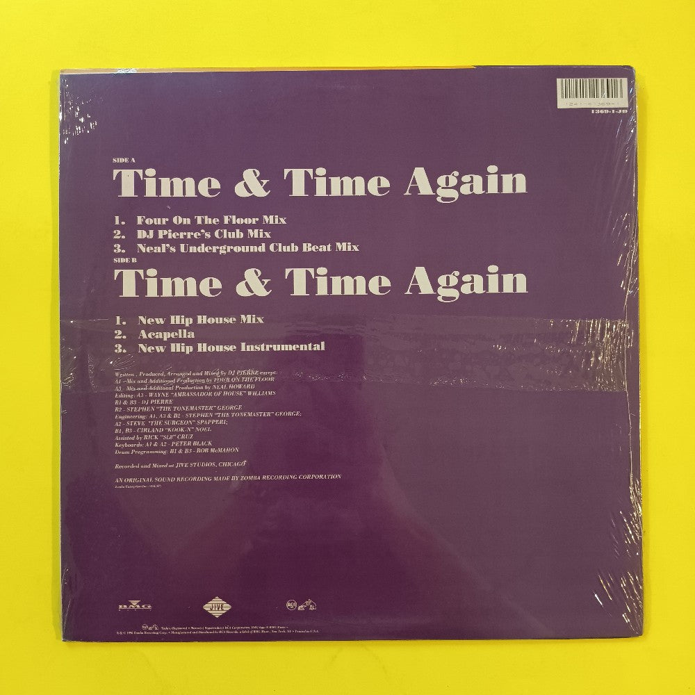 DJ Pierre - Time & Time Again 12" - 1990 - 1369-1-JD - New - Sealed - Vinyl