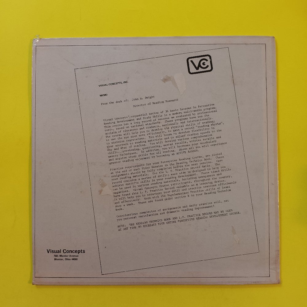 Visual Concepts - Perceptive Reading Visual Comprehension - New - Sealed - Vinyl