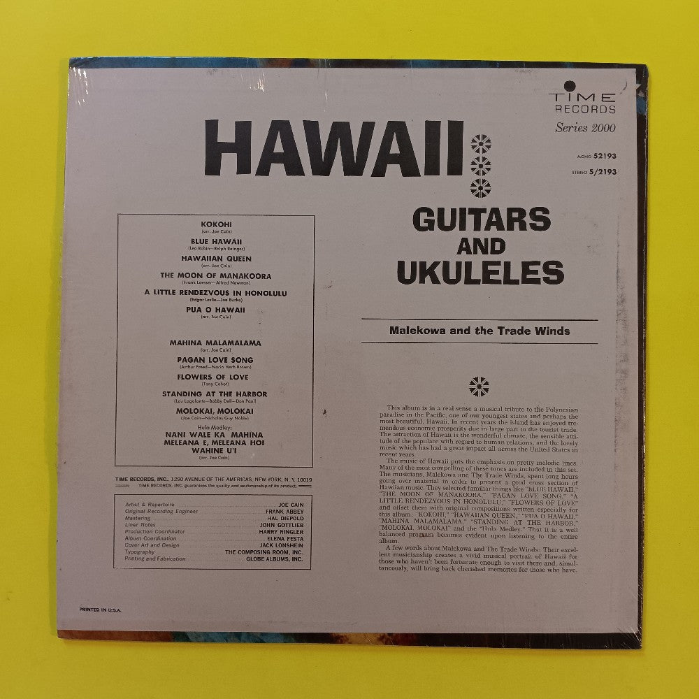 Malekowa & The Trade Winds - Guitars And Ukuleles CANADA - 1966 - S/2193 - New - Sealed - Vinyl