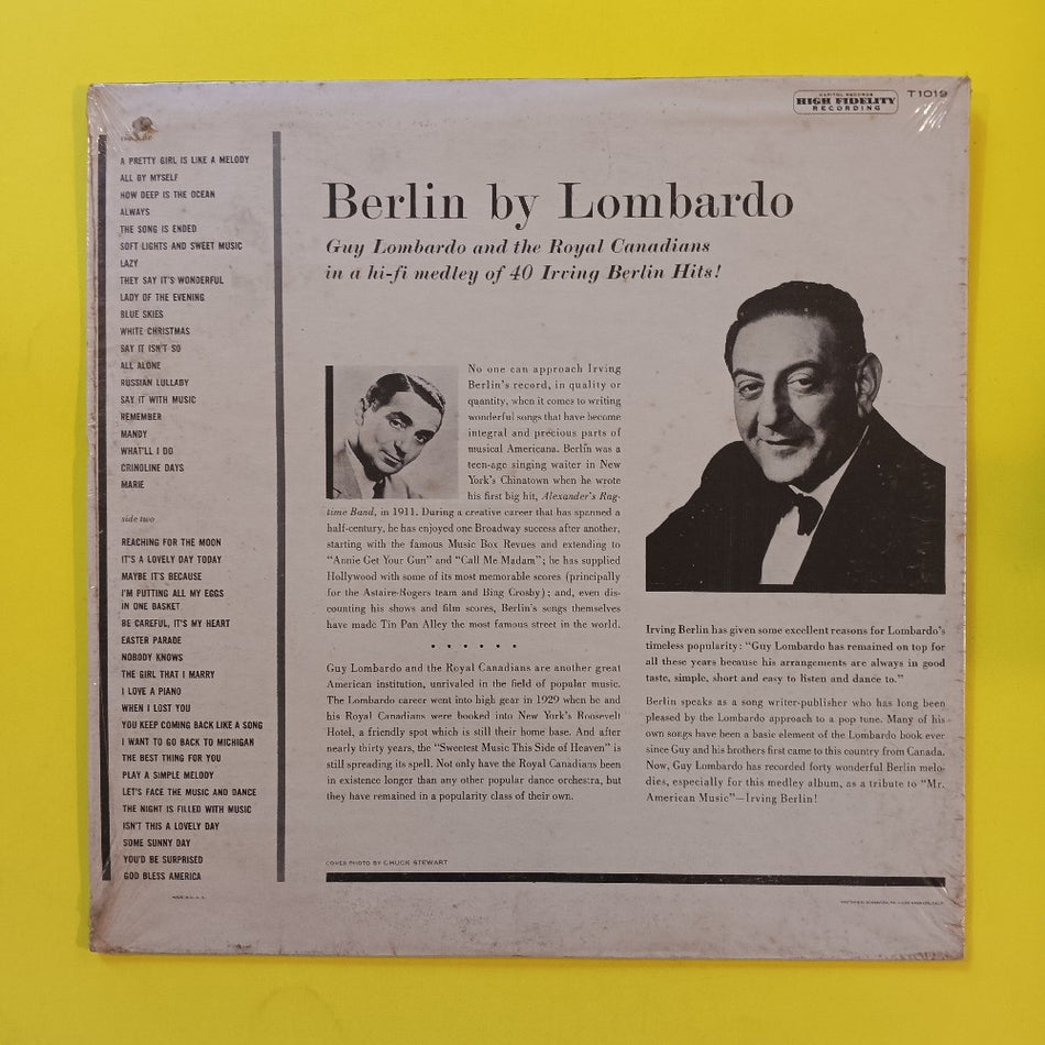 Guy Lombardo & His Orchestra - Berlin By Lombardo MONO - 1958 - T 1019 - New - Sealed - Vinyl