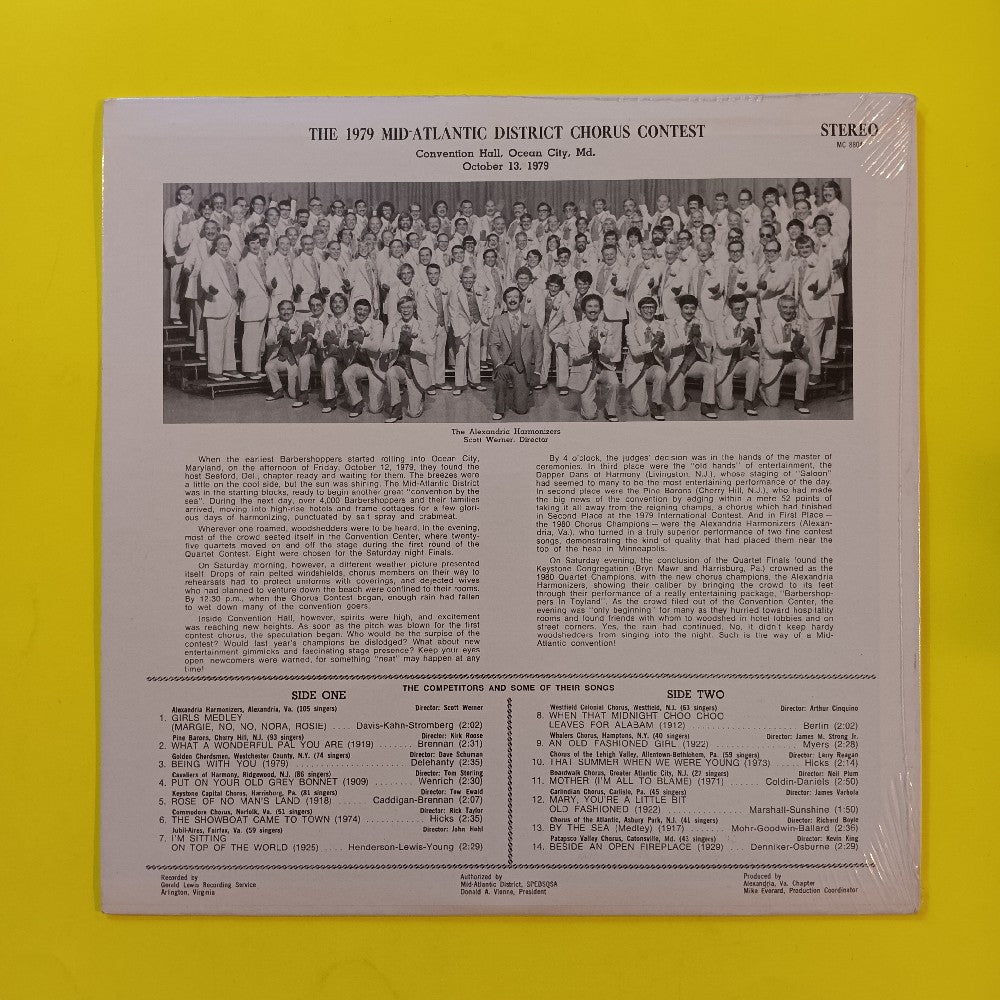 V/A - By The Sea 1979 Mid-Atlantic District Barbershop Chorus Contest - 1979 - MC 8804 - New - Sealed - Vinyl