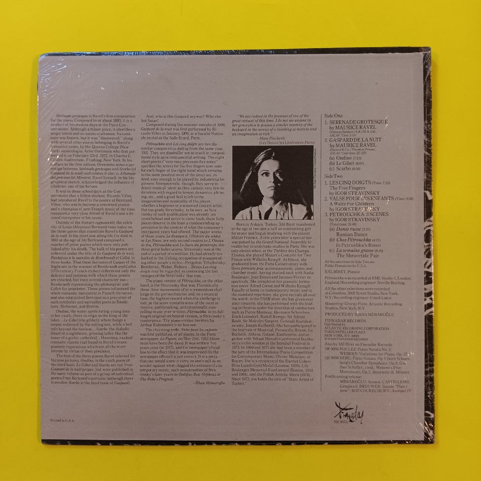 Idil Biret - The Ravel & Stravinsky Album - 1976 - SR 9013 - New - Sealed - Vinyl
