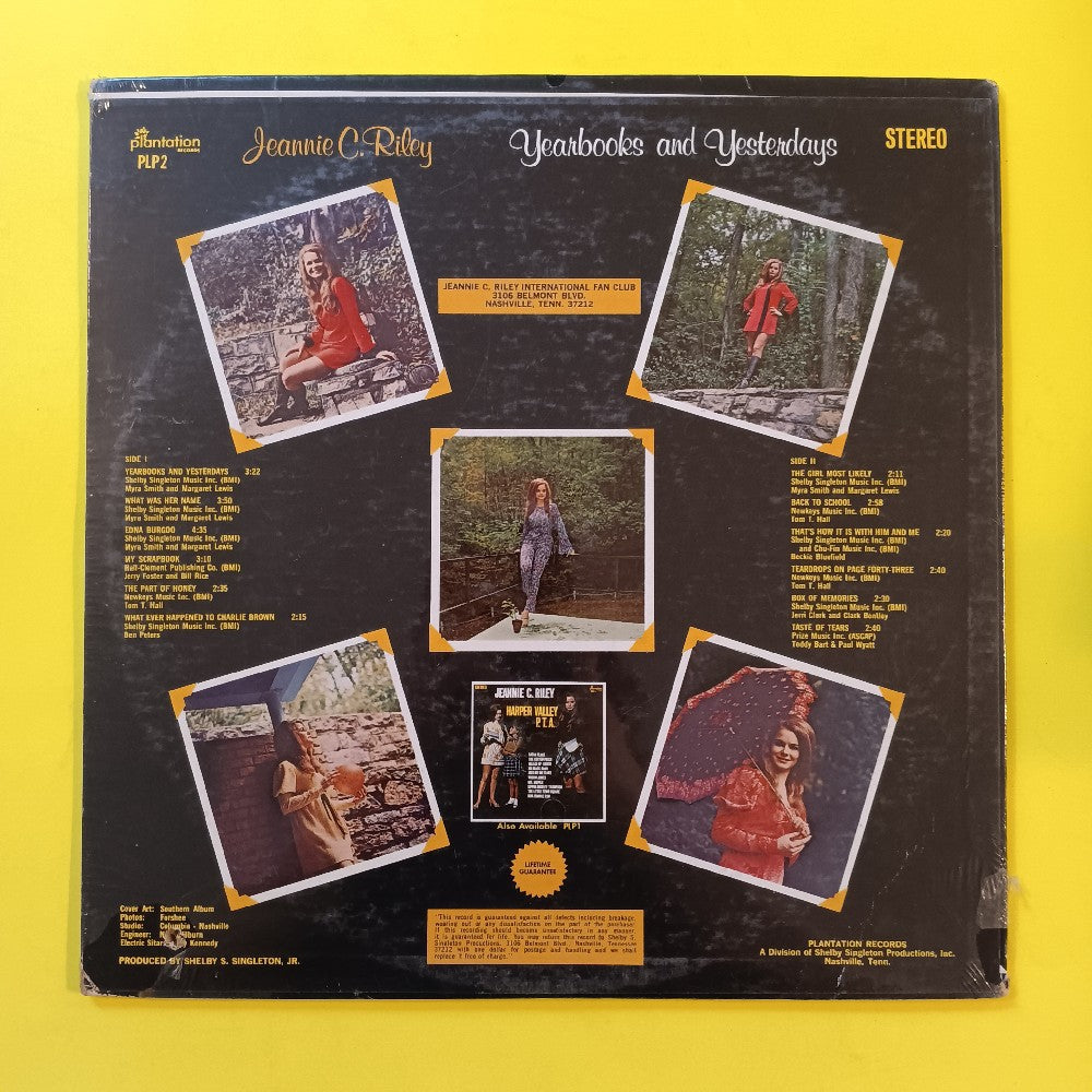 Jeannie C. Riley - Yearbooks And Yesterdays - 1969 - PLP 2 - New - Sealed - Vinyl