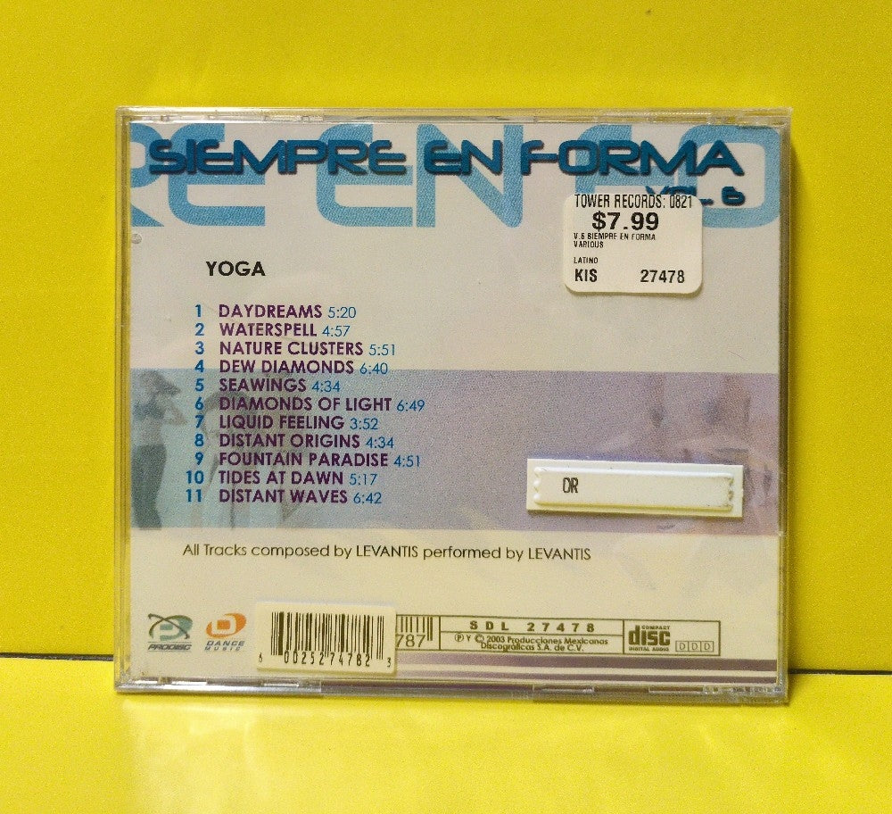 Levantis - Siempre En Forma Vol. 6: Yoga - 2003 - SDM 27478 - New - Sealed - CDs - Mexican Import