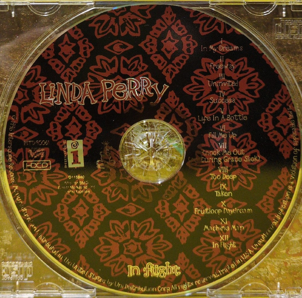 Linda Perry - In Flight - 1996 - INTD-90061 - Used - VG++ - CDs - HDCD - BMG Club Edition