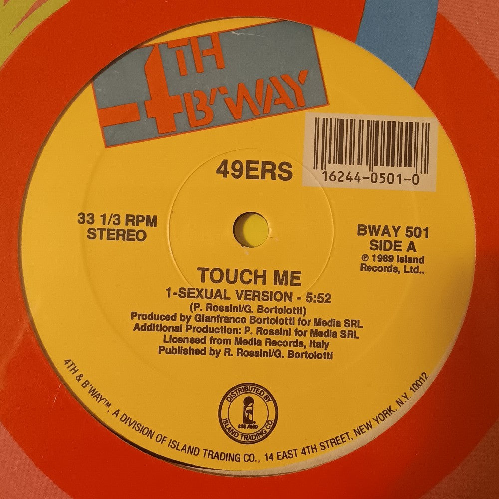 49ers - Touch Me (Sexual Version) 12" - 1989 - BWAY 501 - New - Sealed - Vinyl