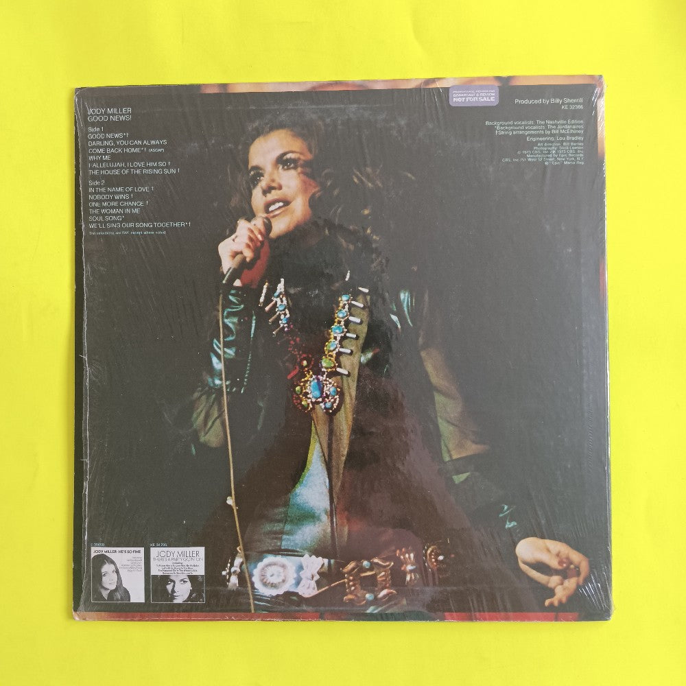 Jody Miller - Good News PROMO IN SHRINK - 1973 - KE 32386 - Used - VG++ - Vinyl
