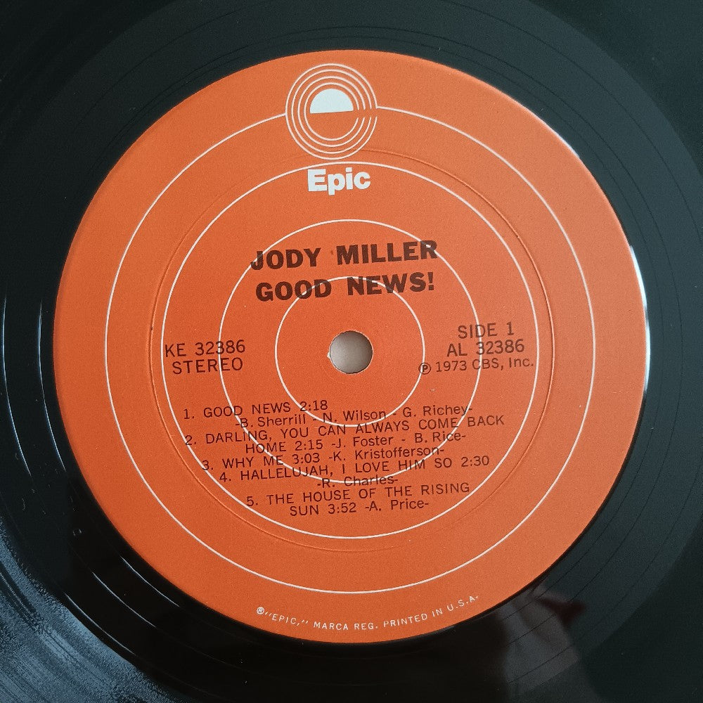Jody Miller - Good News PROMO IN SHRINK - 1973 - KE 32386 - Used - VG++ - Vinyl