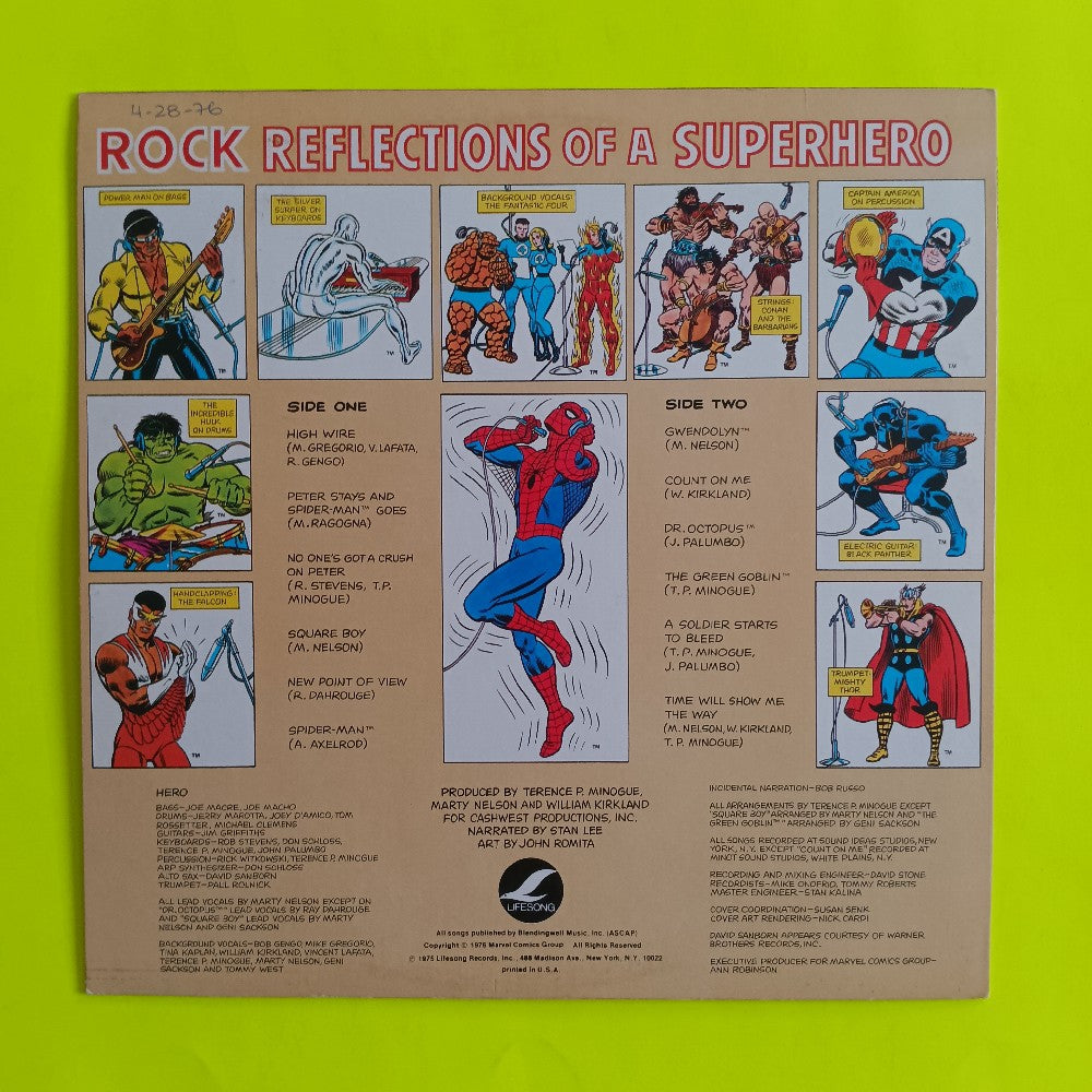 Spider-Man - Rock Reflections Of A Superhero PROMO - 1976 - LS 6001 - Used - VG++ - Vinyl