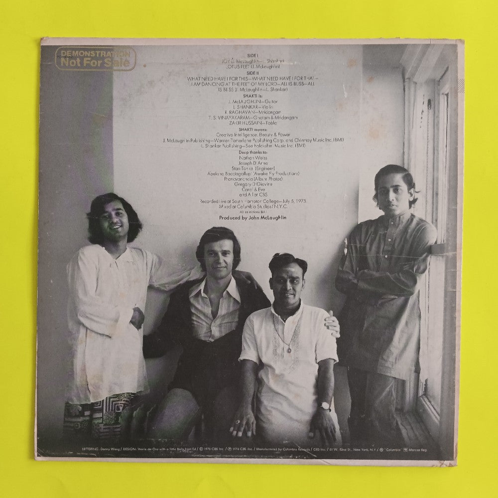 Shakti - Shakti With John McLaughlin PROMO - 1976 - PC 34162 - Used - VG++ - Vinyl