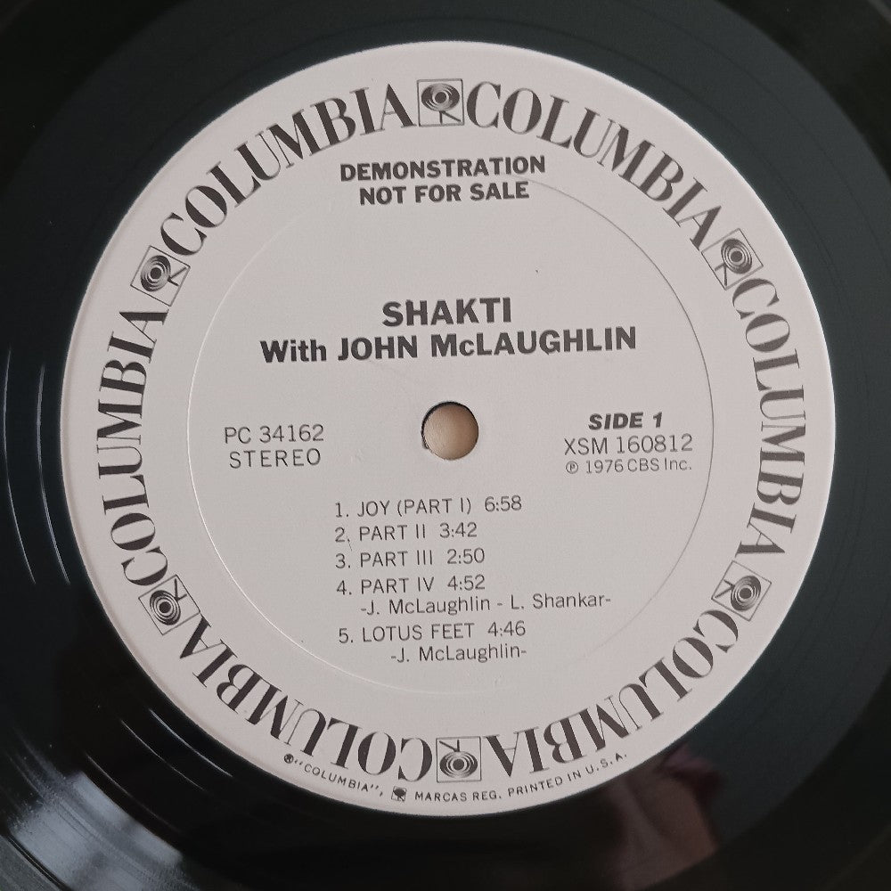 Shakti - Shakti With John McLaughlin PROMO - 1976 - PC 34162 - Used - VG++ - Vinyl