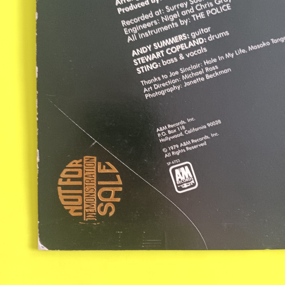 The Police - Outlandos D'Amour PROMO - 1979 - SP-4753 - Used - VG++ - Vinyl