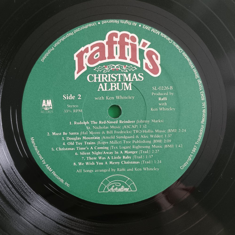 Raffi With Ken Whiteley - Raffi's Christmas Album - 1987 - SL-0226 - Used - VG++ - Vinyl