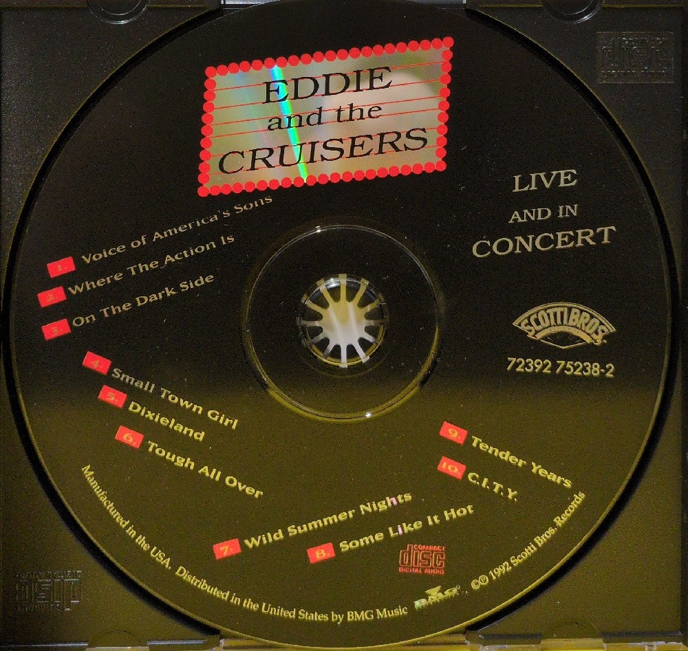 John Cafferty And The Beaver Brown Band - Eddie And The Cruisers Live And In Concert  - 1992 - 72392 75238-2 - Used - VG++ - CDs