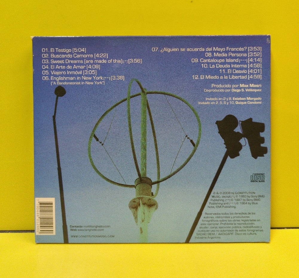 Tanghetto - El Miedo A La Libertad - 2008 - CM-010 - Used - VG++ - CDs - Argentina Import