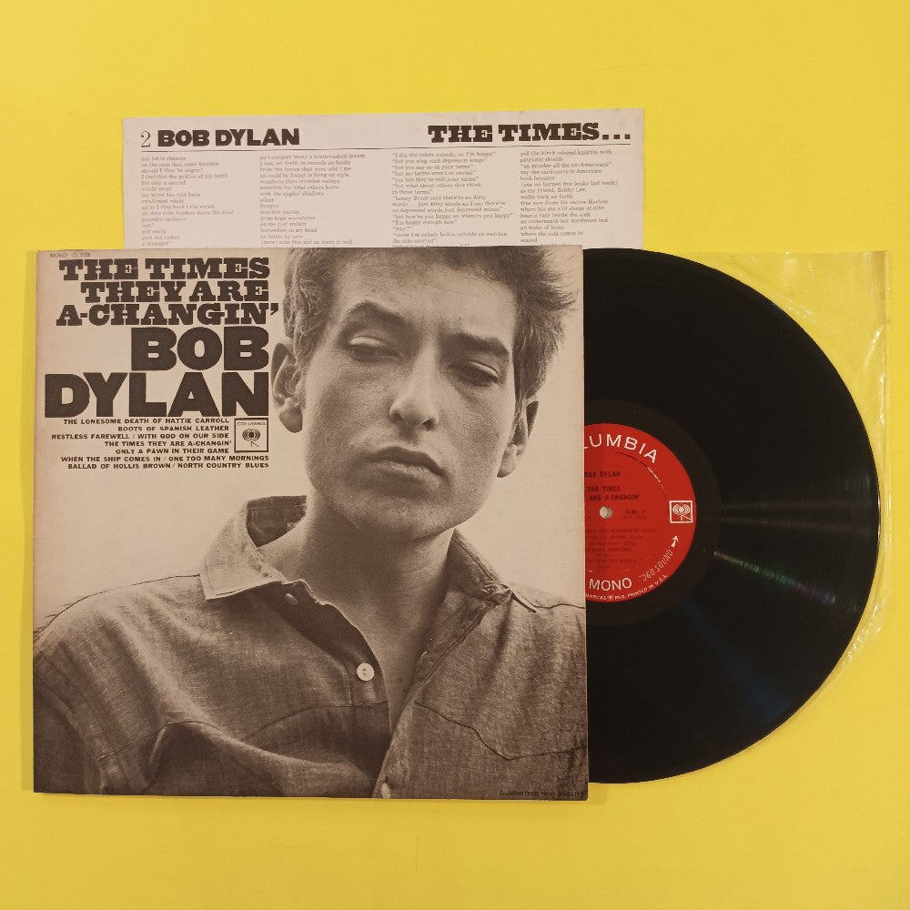 Bob Dylan - The Times They Are A-Changin' MONO 2 EYE W. Insert - 1965 - CL 2105 - Used - EX - Vinyl