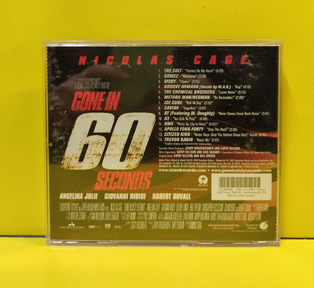 Various - Gone In 60 Seconds: Music From The Motion Picture - 314-542 793-2 - Used - VG++ - CDs - Repress - BMG Club Edition