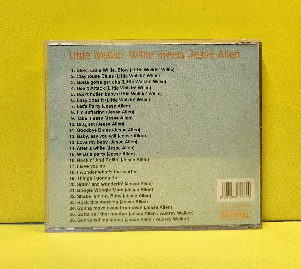 Little Walkin' Willie, Jesse Allen - Little Walkin' Willie Meets Jesse Allen - OF-CD 5680 - Used - VG++ - CDs - Denmark Import