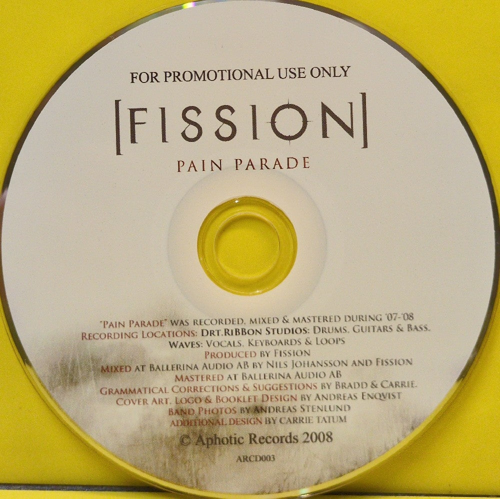 Fission - Pain Parade - 2008 - ARCD003 - Used - VG++ - CDs - Promo - Cardsleeve