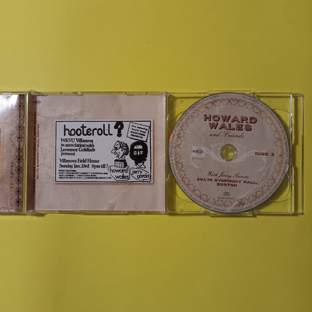 Howard Wales With Jerry Garcia - 26.1.72 Symphony Hall, Boston 2CD - 2014 - ECHO2CD2002 - Used - NM - CDs