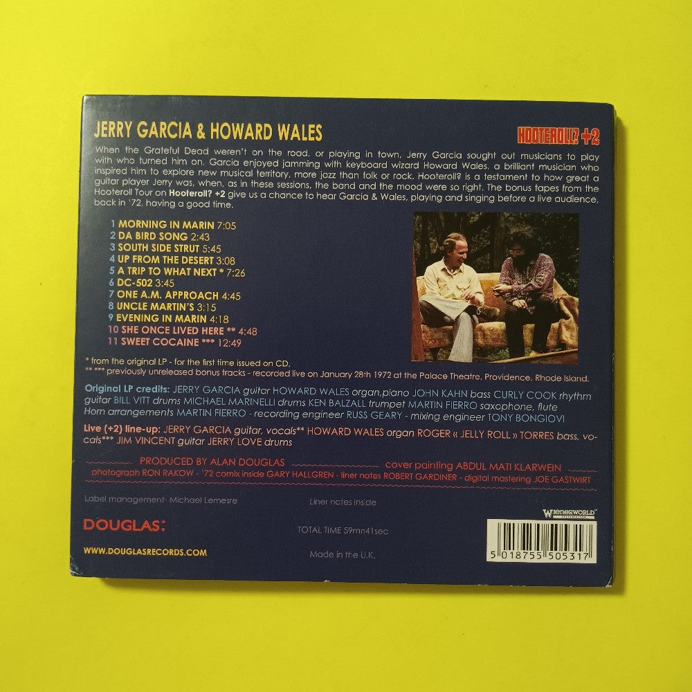 Jerry Garcia & Howard Wales - Hooteroll? +2 - 2010 - AD-08 - Used - VG++ - CDs