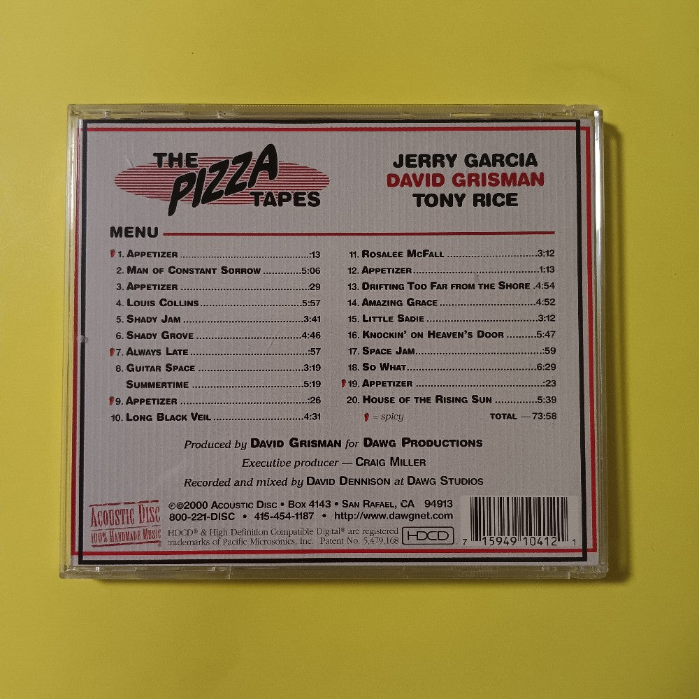 Jerry Garcia David Grisman Tony Rice - The Pizza Tapes - 2000 - ACD-41 - Used - EX - CDs