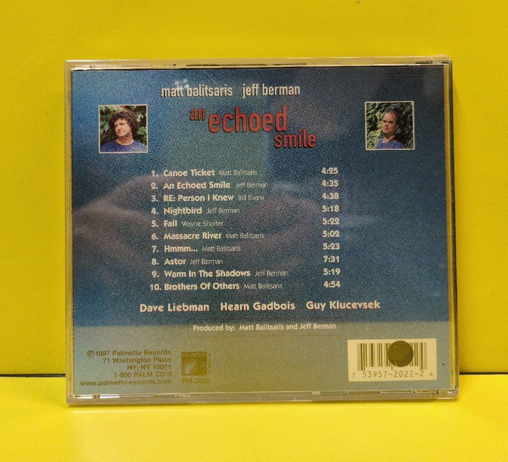 Matt Balirsaris, Jeff Berman - An Echoed Smile - 1997 - PM-2022 - New - Sealed - CDs