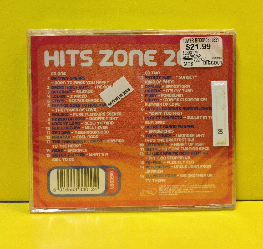 Various - Hits Zone 2000 - 2000 - BIGCD01 - New - Sealed - CDs - 2xCD - UK Import