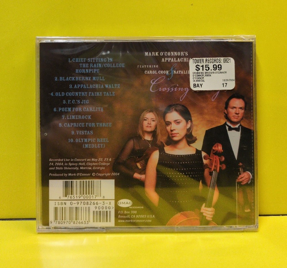 Mark O'Connor's Appalachia Waltz Trio Featuring Carol Cook & Natalie Haas - Crossing Bridges - 2004 - OMAC - 7 - New - Sealed - CDs