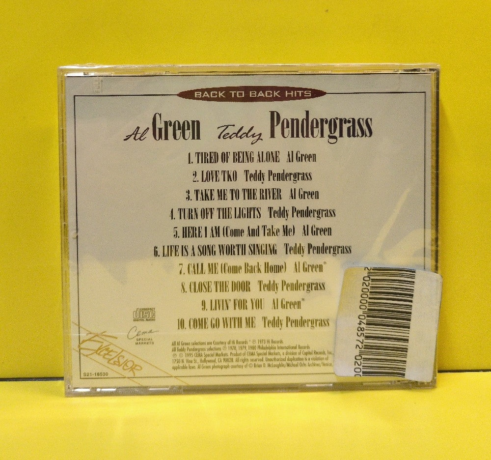 Al Green, Teddy Pendergrass - Back To Back Hits - 1995 - S21-18530 - New - Sealed - CDs