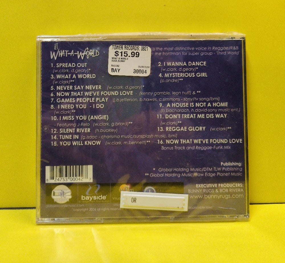 Bunny Rugs - What-a-World - 2006 - GR010 - New - Sealed - CDs