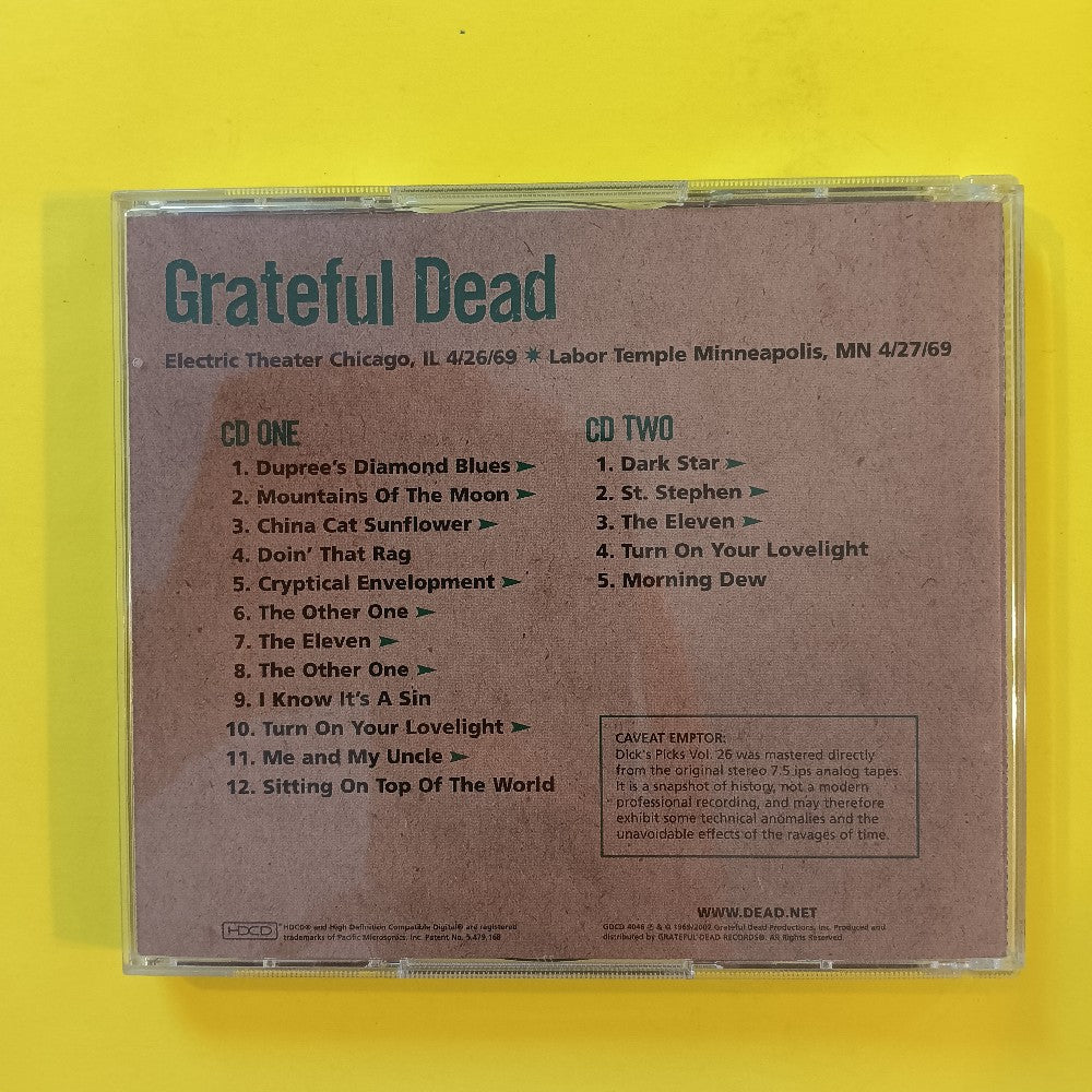 Grateful Dead - Dick's Picks Vol. 26 Twenty-Six 2CD - 2002 - GDCD 4046 - Used - VG++ - CDs