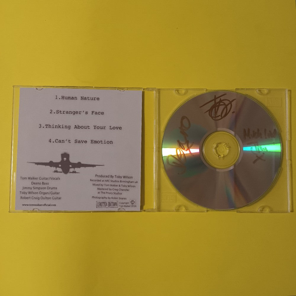 Tom Walker AUTOGRAPH - The Stranger's Face EP CDr - 2016 - Used - EX - CDs