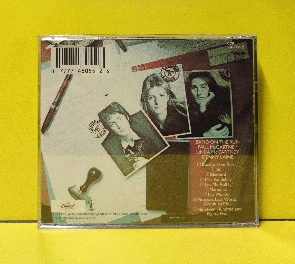 Paul McCartney & Wings - Band On The Run - 1986 - CDP 7 46055 2 - Used - EX - CDs