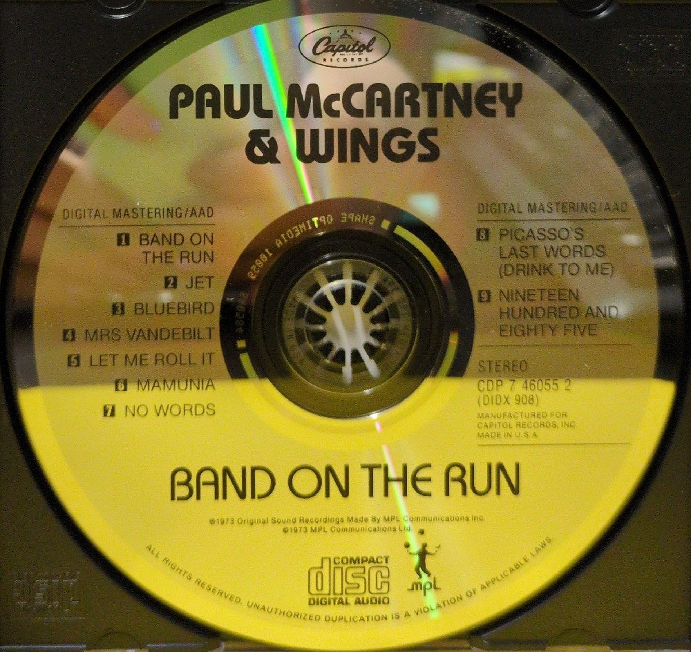 Paul McCartney & Wings - Band On The Run - 1986 - CDP 7 46055 2 - Used - EX - CDs