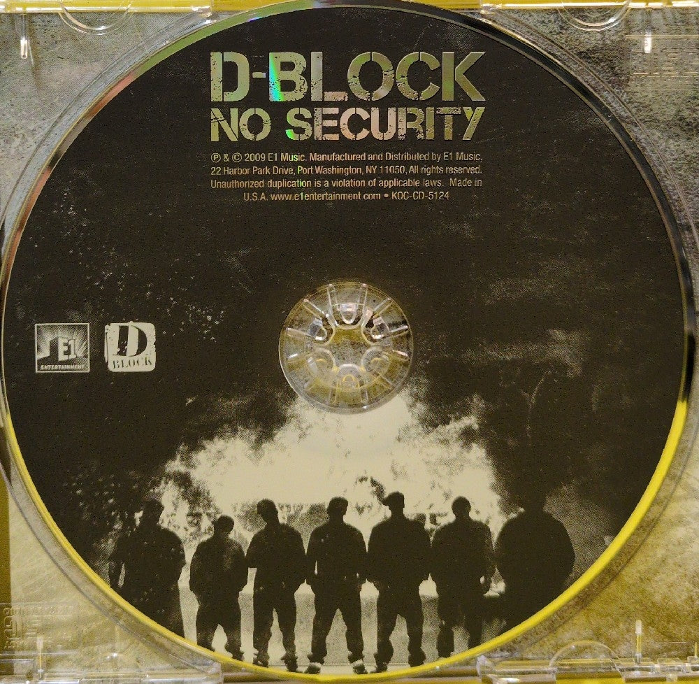 D-Block - No Security - 2009 - KOC-CD-5124 - Used - VG++ - CDs - Special Edition