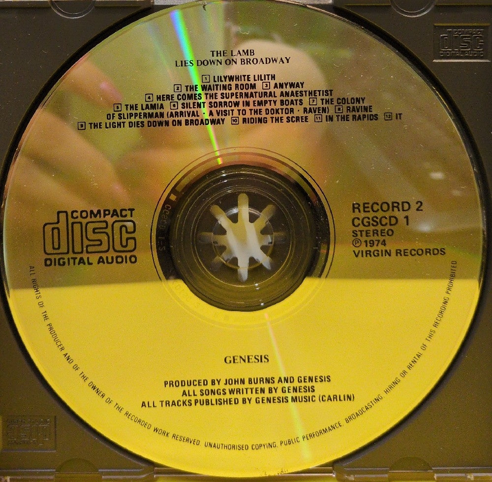Genesis - The Lamb Lies Down On Broadway - 1986 - CGSCD 1 - Used - VG++ - CDs - 2xCD - Reissue - UK & European Import