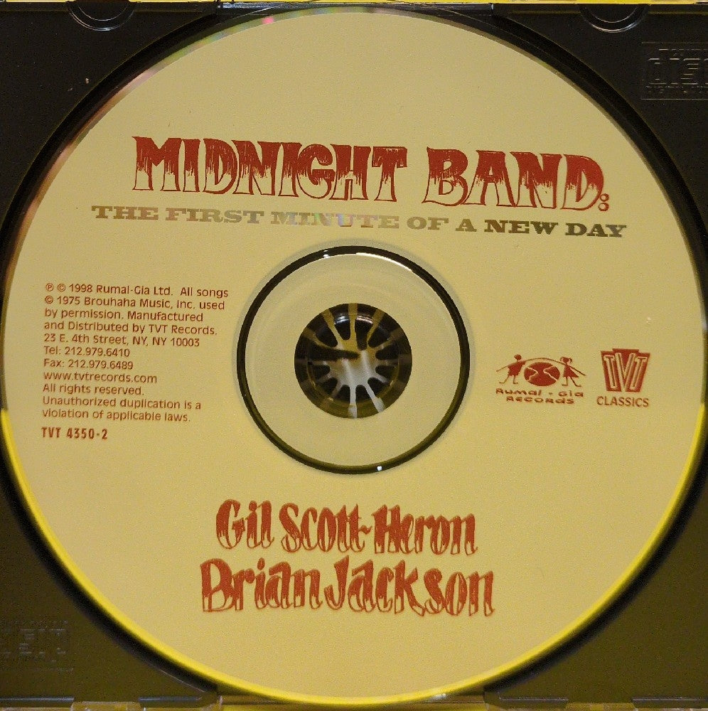 Gil Scott-Heron And Brian Jackson - Midnight Band: The First Minute Of A New Day - 1998 - TVT 4350-2 - Used - VG++ - CDs
