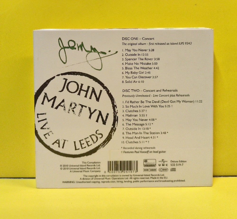 John Martyn - Live At Leeds - 2010 - 532 519-7 - Used - VG+ - CDs - 2xCD - Deluxe Edition - Reissue - Remastered - European Import
