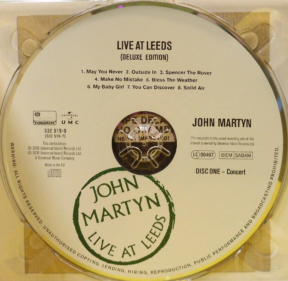 John Martyn - Live At Leeds - 2010 - 532 519-7 - Used - VG+ - CDs - 2xCD - Deluxe Edition - Reissue - Remastered - European Import