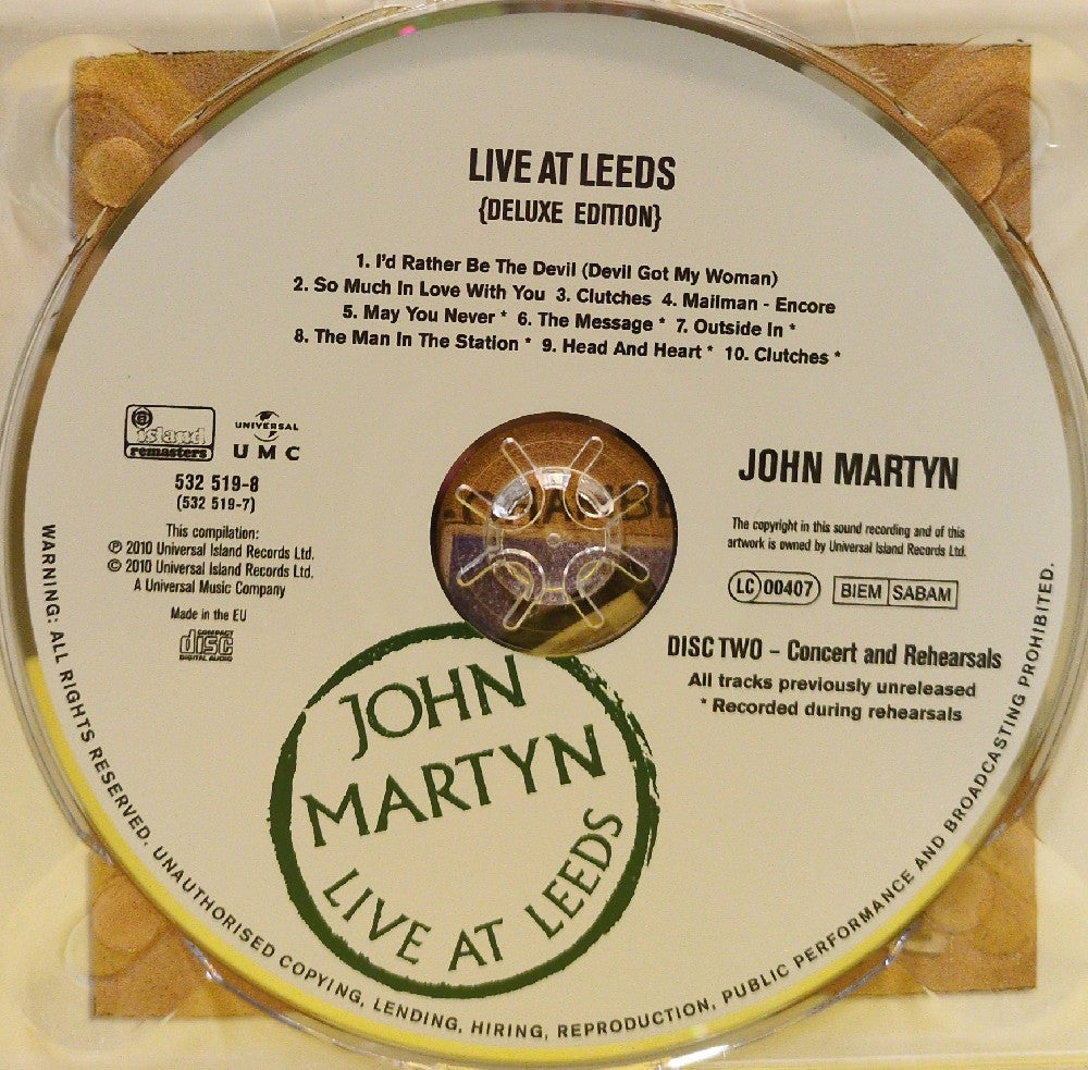 John Martyn - Live At Leeds - 2010 - 532 519-7 - Used - VG+ - CDs - 2xCD - Deluxe Edition - Reissue - Remastered - European Import