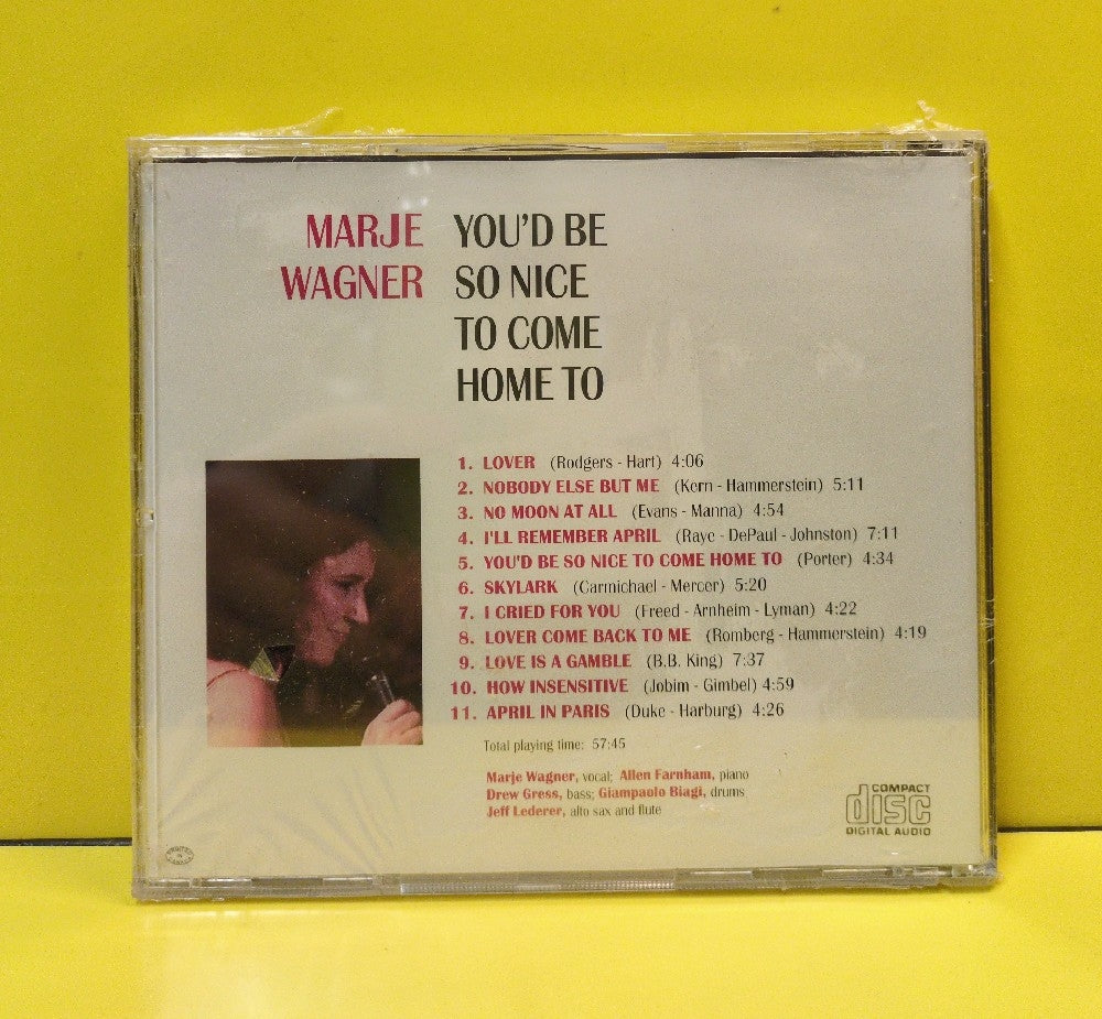Marje Wagner - You'd Be So Nice To Come Home To - 62695 - New - Sealed - CDs