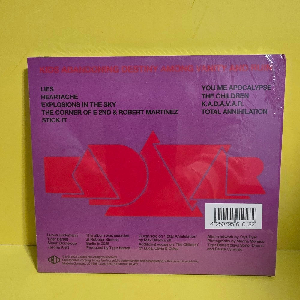 Kadavar - Kids Abandoning Destiny Among Vanity And Ruin - 2025 - CH431 - New - Sealed - CDs