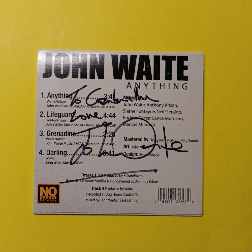 John Waite AUTOGRAPHED - Anything - 2022 - Used - VG++ - CDs