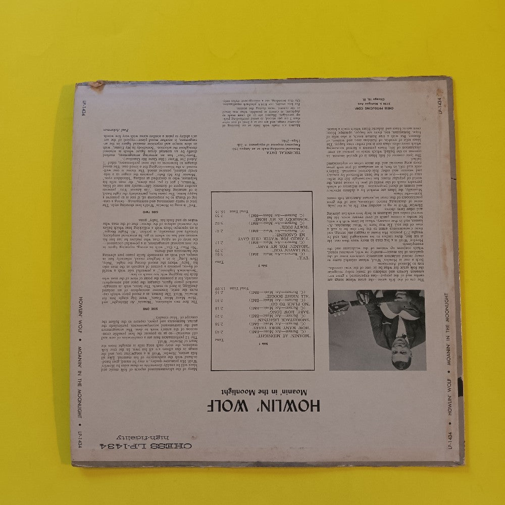 Howlin Wolf - Moanin' In The Moonlight MONO TESTED - 1959 - Chess LP 1434 - Used - VG - Vinyl