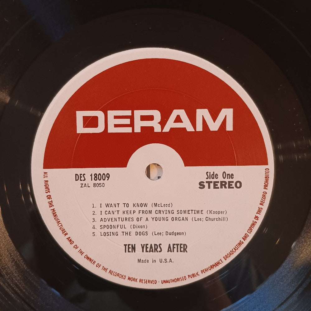 Ten Years After - Ten Years After / Self Titled PROMO - 1968 - DES 18009 - Used - VG++ - Vinyl