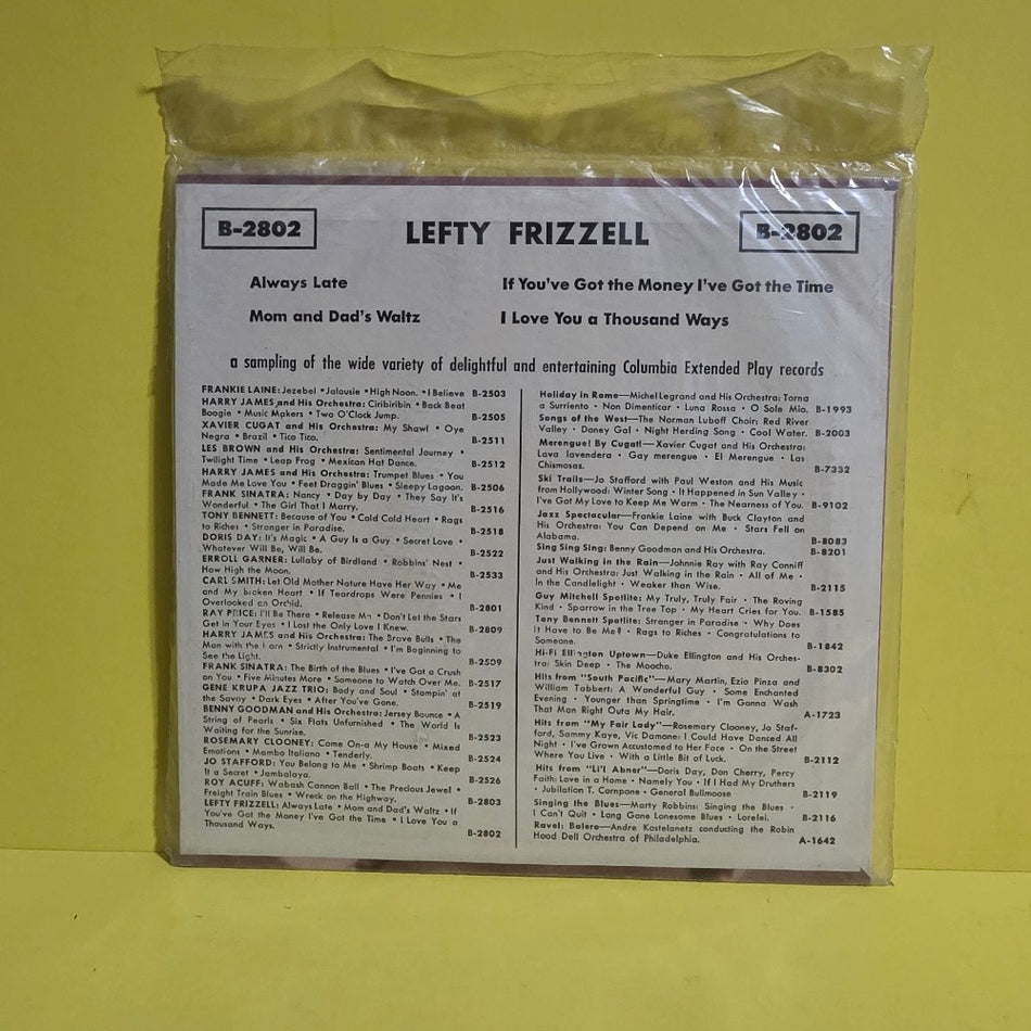 Lefty Frizzell  - Lefty Frizzell / Rare Sealed OG  - 1957 - B-2802 - New - Sealed - Vinyl